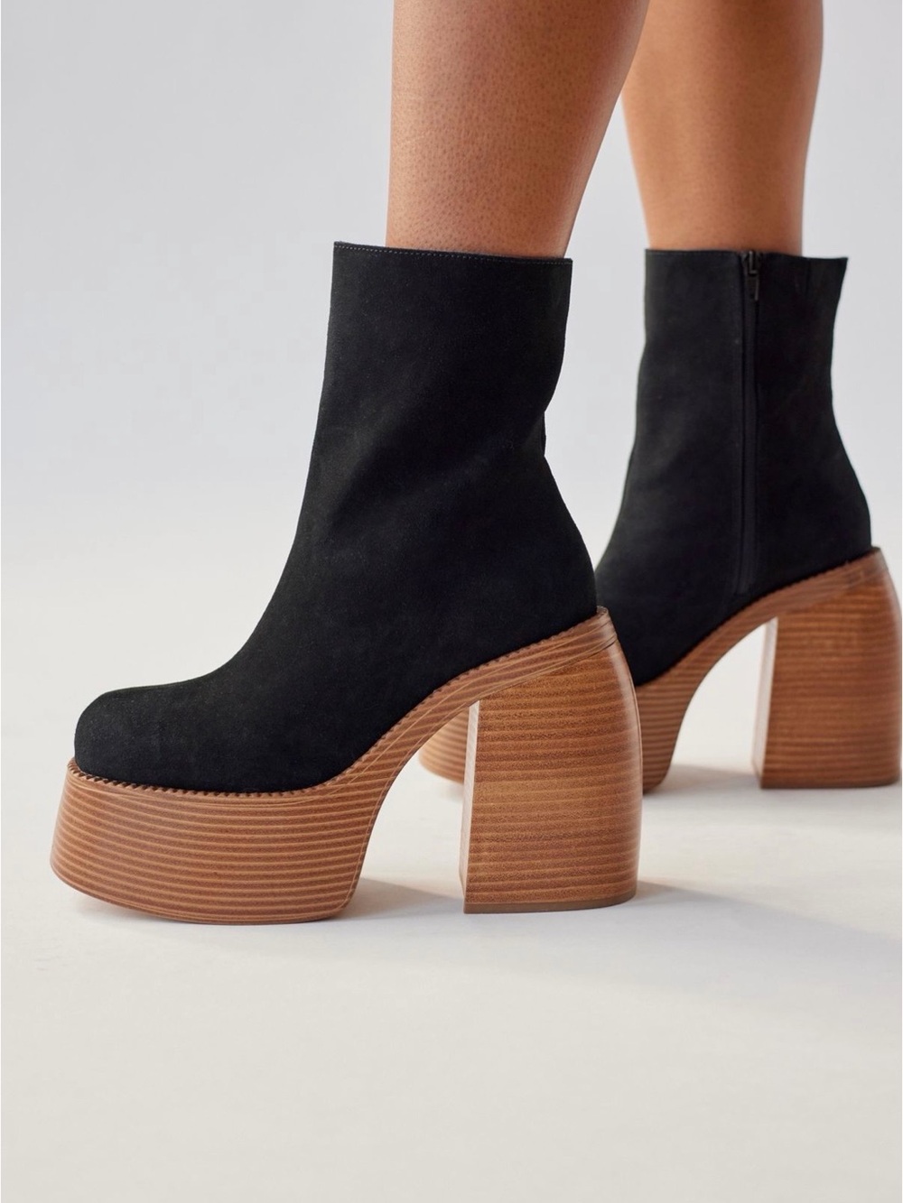 Urban Outfitters Anna Leather Platform Boot Size 6 - Picture 4 of 9